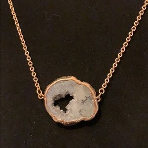 New Gray Druzy Necklace